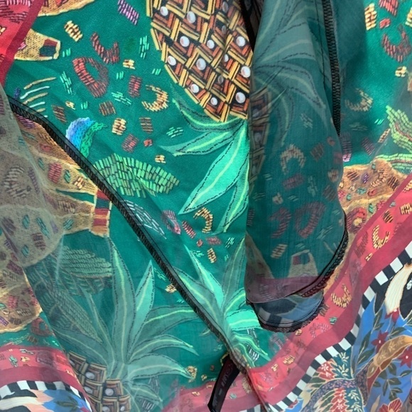 Farm Rio Mixed Scarves Shirtdress - Picture 9 of 12